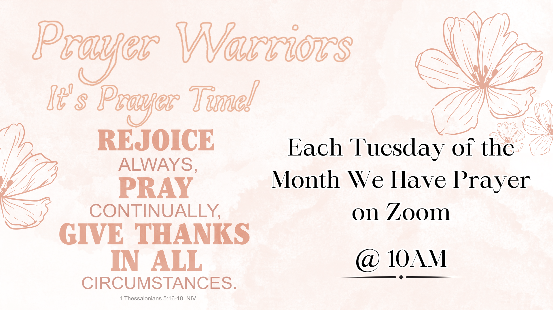 Tuesday Prayer on Zoom